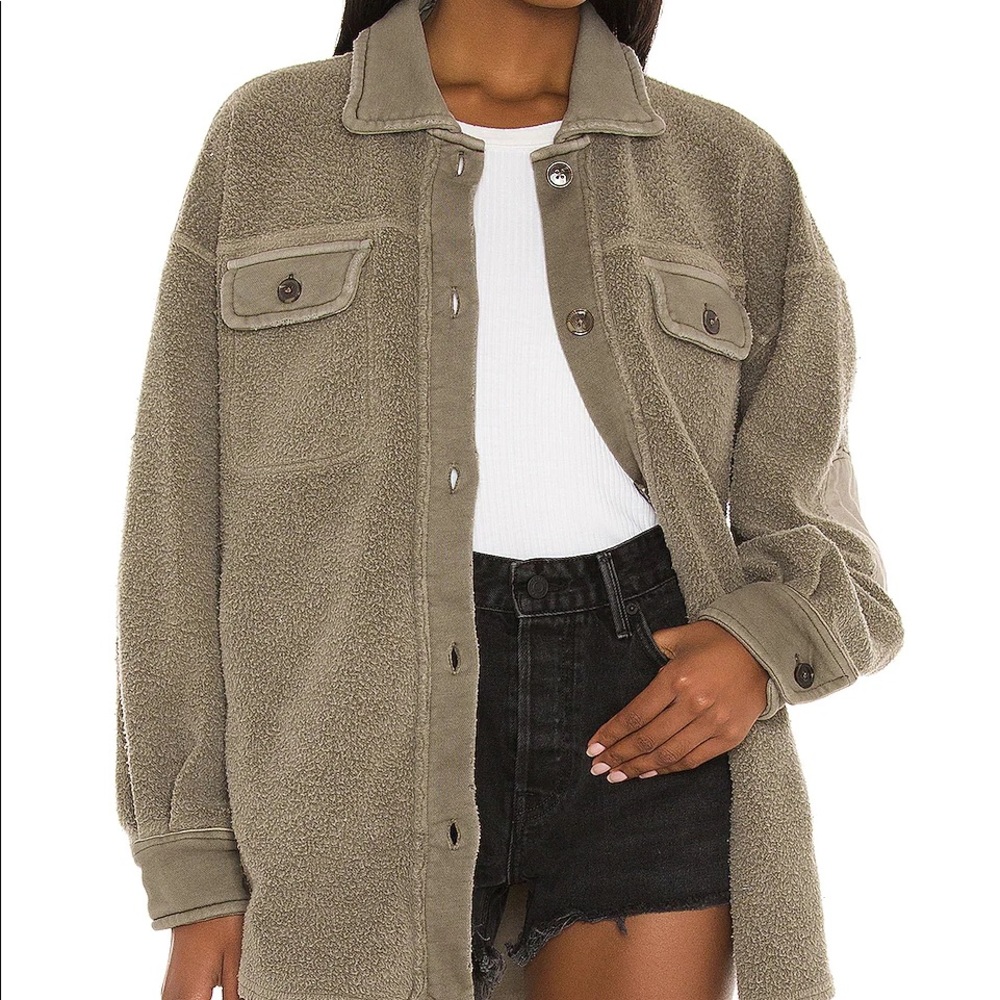 NWT Free People Ruby Shirt Jacket- Dirty Olive